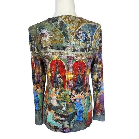 Simply Art by Dolcezza Abstract Art Graphic Print Colorful Top Sz Small Artsy - Picture 5 of 9